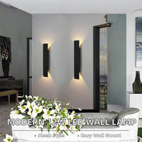 Applique murale LED moderne en aluminium 12W avec plusieurs températures de couleur pour la décoration de chambre/salon