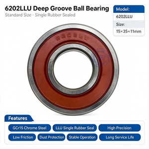 Roulement à billes à gorge profonde de haute précision <span class=keywords><strong>NTN</strong></span> <span class=keywords><strong>6202</strong></span>-2RS C3 15x35x11mm en acier chromé authentique - Product Image 2