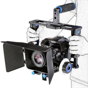 Cage pour caméra Yelangu pour 5D2 5D3 en alliage d'aluminium, rig vidéo portable avec Follow Focus et Matte Box - Product Image 4