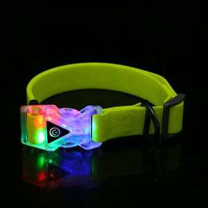Göz alıcı Dayanıklı Ayarlanabilir LED Su Geçirmez Plastik Köpek Tasması Plastik Merdiven Tokalı USB Şarjlı Güvenli Nefes Alabilen Kayış LEFUSEK - Product Image 5