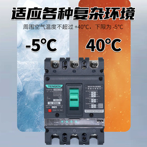 เท็นเก้น ทีจีเอ็ม1เอ็นอี เซอร์กิตเบรกเกอร์แบบโมลด์เคส 250a อิเล็กทรอนิกส์ทริป 380v ตู้พลาสติกแรงดันต่ำ - Product Image 4