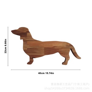 Bandeja de madera con forma de Dachshund, plato de madera maciza para frutas y queso, plato decorativo creativo para cocina y comedor - Product Image 5