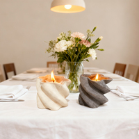 Conteneur de bougie de luxe au design unique et créatif, forme irrégulière, récipient à bougie, décoration d'intérieur, pot à bougie en céramique, vente en gros personnalisée
