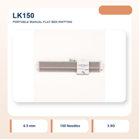 Mesin Rajut Manual Flat Bed 150 Jarum LK150 Portabel Sistem 3.9G untuk Kardigan, Rompi, Syal, Topi, dan Sampel