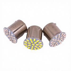 หลอดไฟเลี้ยว 1156 BA15S 1 ขั้ว P21W 22 SMD 22 LEDs รุ่น 3014 SMD 1206 SMD สำหรับไฟท้ายรถยนต์ 12V สีเหลือง - Product Image 2