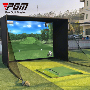 Kit <span class=keywords><strong>de</strong></span> structure pour <span class=keywords><strong>simulateur</strong></span> <span class=keywords><strong>de</strong></span> <span class=keywords><strong>golf</strong></span> intérieur/extérieur avec filet <span class=keywords><strong>de</strong></span> frappe et écran d'impact sur mesure pour l'entraînement - Product Image 4