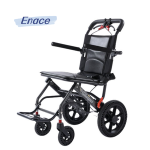Silla de ruedas manual de aluminio súper ligera, silla de ruedas plegable de avión para deshabilitar - Product Image 1