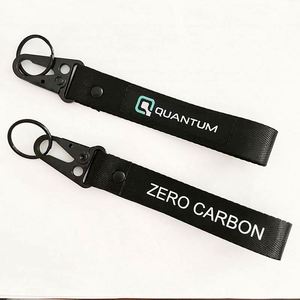 Porte-clés personnalisés en tissu nylon et polyester avec logo de marque de moto, avion ou jet, étiquette tissée sur mesure - Product Image 2