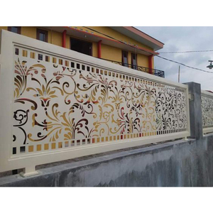 Residential Outdoor Privacy <strong>Fence</strong> Panel Laser Cut Aluminum Decorative Metal Screen Wall Modern Fencing - Product Image 6