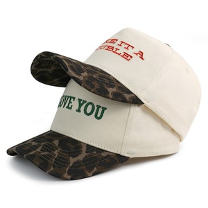 Topi Baseball Dua Warna Model A Frame Bordir 3D Logo Cheetah Leopard Custom untuk Wanita, Remaja Putri, dan Pria HBA54 - Product Image 6