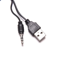 Cable Adaptador de Conexión de Audio USB 2.0 de 5 Pines Estándar USB Mini Macho a Macho de 3.5 mm AUX para Altavoz Reproductor de MP3 MP4