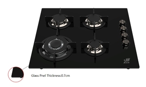 Table de cuisson à gaz 4 brûleurs en verre, durable, économe en énergie, design étanche, garantie 1 an pour camping-car et usage domestique - Product Image 6