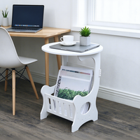 Table de chevet élégante et minimaliste en plastique, table d'appoint multifonction pour salon, table basse