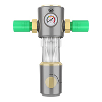 Filtre à eau manuel pré-filtrant en laiton pour usage domestique, 40 microns, 6000 L/H, maille en acier inoxydable 316, boîtier en plastique aérospatial 40-60m, garantie 3 ans