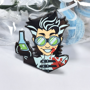 Épingles en émail dur à paillettes d'insigne en métal de conception d'anime personnalisée de haute qualité - Product Image 3