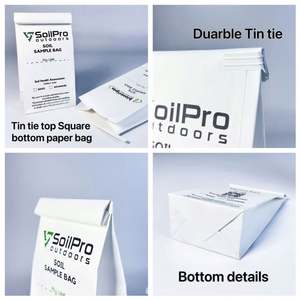 Bolsas de Papel Kraft Personalizadas para Muestras de Suelo, Pruebas de Suelo, Muestreo de Semillas de Frutas, Bolsas de Embalaje con Cierre Metálico para Laboratorio con Logotipo - Product Image 5