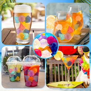 Glaçon réutilisable en plastique, silicone, diamant coloré pour boissons, vin, glaçons de refroidissement non fondants pour glacières - Product Image 4