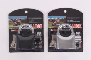 थोक उच्च डेसीबल अलार्म ब्लैक शेल सुरक्षा और चोरी विरोधी भारी शुल्क पैडलॉक - Product Image 5