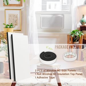 Lot de 3 panneaux isolants en mousse pour kit de ventilation de fenêtre de climatiseur portable, panneaux d'isolation réglables à double couche pour bloquer la <span class=keywords><strong>chaleur</strong></span> - Product Image 5