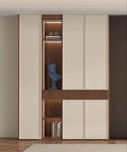 Fabricant de meubles sur mesure Meubles de chambre à coucher Armoire moderne modulaire en bois Design Garde-robe de chambre Style minimaliste - Product Image 2