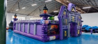 Nouveau design de labyrinthe gonflable d'Halloween, grande structure gonflable de qualité commerciale pour enfants et événements
