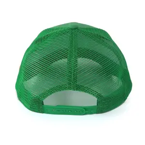 Gorra de camionero verde de ante de béisbol deportiva de 6 paneles bordada con logotipo Premium personalizado de alta calidad, gorras de malla