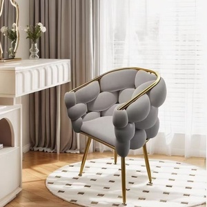 Modern Style Makeup Stool Light Luxury Living Room Bubble Chair <b>with</b> Backrest Simple <b>Dressing</b> <b>Table</b> Nail Art Bread Chair - Product Image 1