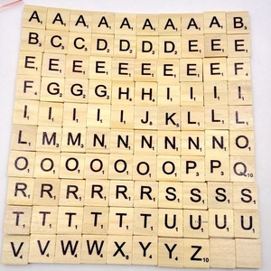 Juego de rompecabezas cuadrado de pino con letras en inglés de 26 piezas para Educación Temprana, manualidades de madera DIY, grabado de piezas de madera para niños - Product Image 1