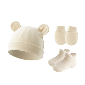 Chapeau <span class=keywords><strong>Mickey</strong></span> double couche <span class=keywords><strong>de</strong></span> style européen américain pour tout-petit, chaussettes antidérapantes, ensemble <span class=keywords><strong>de</strong></span> <span class=keywords><strong>gants</strong></span> anti-rayures pour enfants <span class=keywords><strong>de</strong></span> 0 à 1 an - Product Image 5
