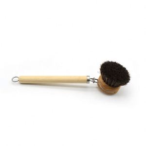 Brosse de nettoyage pour vaisselle et casseroles en poils de cheval doux avec logo personnalisé pour la cuisine - Product Image 1