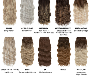 Perruque avec <span class=keywords><strong>cheveux</strong></span> longs bouclés pour femmes, avec ensemble de <span class=keywords><strong>coiffure</strong></span> ondulée en quatre parties, pièce de connexion capillaire à clipser en une seule pièce - Product Image 6