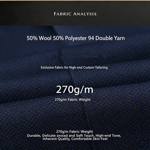 Completo da <span class=keywords><strong>Uomo</strong></span> di Lusso in Lana, <span class=keywords><strong>Taglie</strong></span> <span class=keywords><strong>Forti</strong></span>, Monopetto, Slim Fit, con Pantaloni, per Cerimonie, Ufficio e Occasioni Formali - Product Image 6