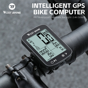WEST BIKING Ordinateur de vélo de haute qualité, <span class=keywords><strong>compteur</strong></span> de <span class=keywords><strong>vitesse</strong></span> et odomètre sans fil, étanche, <span class=keywords><strong>GPS</strong></span> - Product Image 1