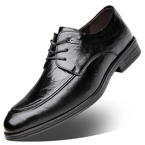 Chaussures habillées en cuir de vachette noir à lacets pour hommes, idéales pour le bureau et les occasions professionnelles - Product Image 5