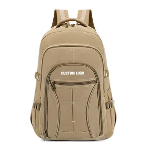 OEM Custom High Quality Canvas Laptop Backpacksports Sports Travel Backpack College Computer Rucksack