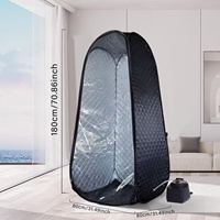 Sauna Portátil Profesional para Dormitorio o Spa Privado, Tipo Pop-Up, Redonda, Plegable, con Vapor y Calefacción