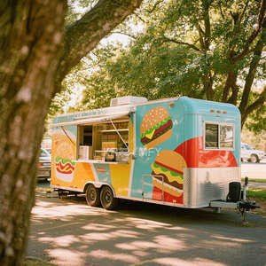 2025 New Style Fiberglass <b>Small</b> Hot Dog Pizza Cart Snacks Coffee Van Mobile <b>Kitchen</b> Food Kiosk Ice Cream Truck Chips <b>for</b> Sale - Product Image 2