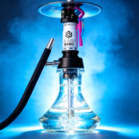 Ensemble de chicha tactique en acier inoxydable, style arabe, avec 1 tuyau et accessoires