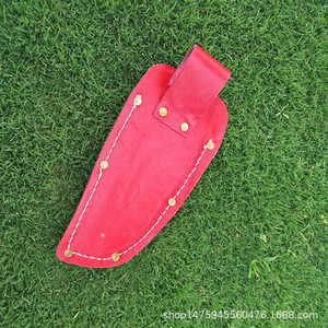 Estuche de cuero de vaca grande Mountain Wisteria para tijeras de podar, bolsa para herramientas de jardín, color rojo y color original - Product Image 4
