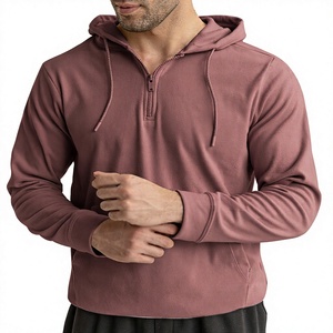 Sudadera con Capucha y Cierre de Cremallera para Hombre, Color Sólido, Tejido de Punto, Corte Regular, para Otoño - Product Image 1