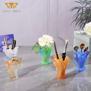 Quemador de Incienso de Cristal Hecho a Mano con Mini Rosas para Recuerdos de Boda - Product Image 2