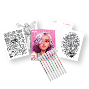 Quaderno da colorare con 8 penne gel metallizzate WOW Generation - Product Image 3