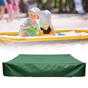Cubierta Impermeable para Arenero de Jardín Cuadrado Verde, Parasol y Mini Alfombra Antihumedad para Bañera para Niños - Product Image 3