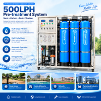 Système de filtration d'eau commercial 500 LPH – Équipement de prétraitement avec filtration au sable, au charbon et à la résine pour la production d'eau pure