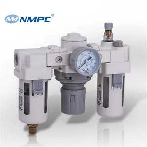 Ac3000-03 Pneumatic Filter Frl 3 Units Combination Air Filters Regulators Lubricators In Line Air Pressure Regulator