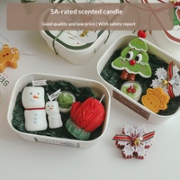 Handgemachtes Weihnachts-Aromatherapie-Duftkerzen-Set in Alien-Form aus Sojawachs-Mischung mit Waldmoos- und Salbei-Düften - Praktisch