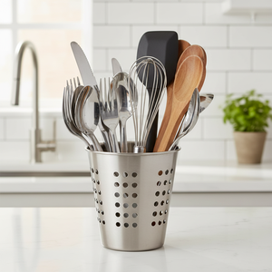 Scatola di 24 posate in acciaio inox porta utensili organizzatore - Product Image 3