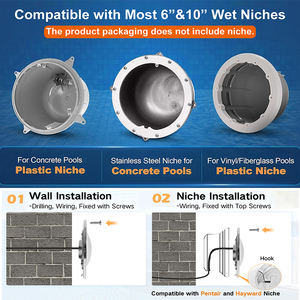 Tadpole 12V AC <span class=keywords><strong>IP68</strong></span> Waterdichte 12W Afstandsbediening Multicolor Onderwater RGB RGBW Zwembad <span class=keywords><strong>LED</strong></span> Inbouwverlichting voor Zwembad - Product Image 3