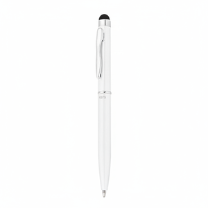 Penna Stilo Capacitiva in Alluminio Bianco MM.100 con Funzione 2-in-1 e Punte Magnetiche Sostituibili per Uso Mobile - Product Image 2