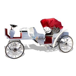 Chariot à 4 passagers Royal Horse Carriage <span class=keywords><strong>Deluxe</strong></span> Pumpkin Carriage Buggy Drivable Sightseeing Horse Buggy For Bride Wedding - Product Image 4